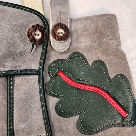 Vintage Lederhosen German Suede Leather Child Size Authentic - Picture 8 of 16